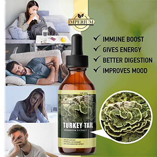Turkey Tail Mushroom Supplements - Comprehensive Immune System Su...