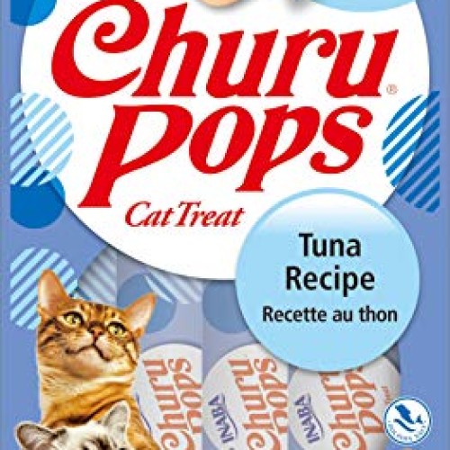 INABA Churu Pops Moist and Chewy Cat Treat Tuna Recipe 4 Tubes