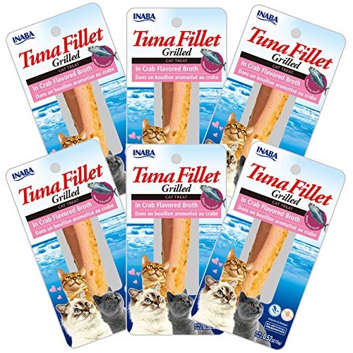 INABA Grilled Tuna Fillet in Crab Broth Cat Treats 6pk