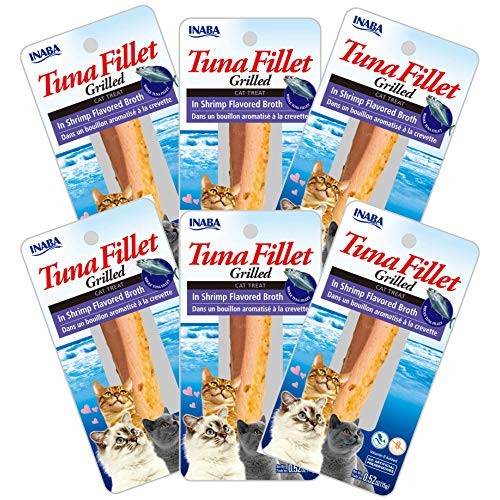 INABA Grilled Tuna Fillet in Shrimp Broth Cat Treats 6pk