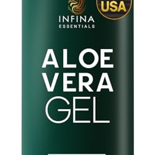 INFINA ESSENTIALS Pure Aloe Vera Gel for Face, Hair & Skin - Soot...