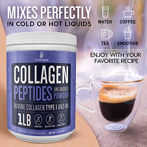 thumbnail image 2 of Instaskincare Hydrolyzed Collagen Peptides Powder For Women – Types I & III – 5 LB 2 of 4