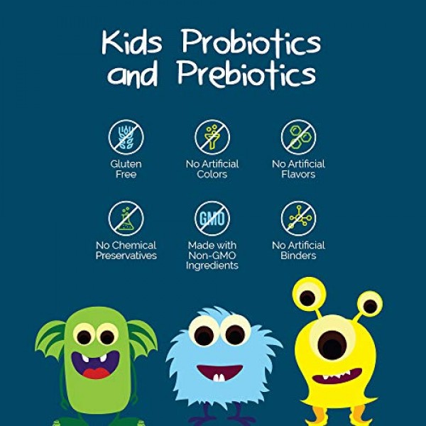 6 Billion CFU Kids / Childrens Probiotics with Prebiotics, Sunfi...