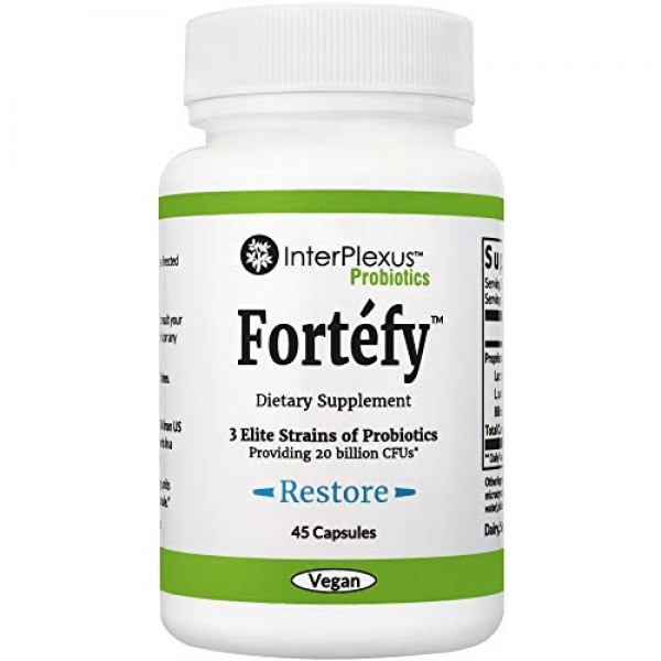 Fortéfy - 3 Elite Strains of Probiotics providing 20 billion CFU ...