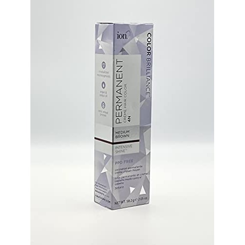 Ion 4N Medium Brown Permanent Creme Hair Color 4N Medium Brown