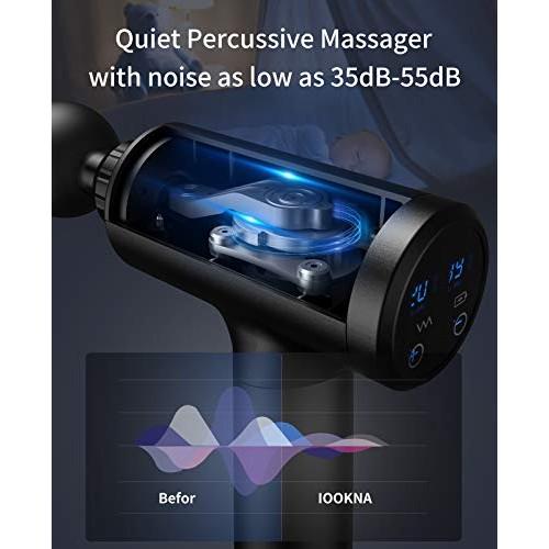 IOOKNA Massager Gun, Deep Tissue Percussion Massager for Pain Rel...