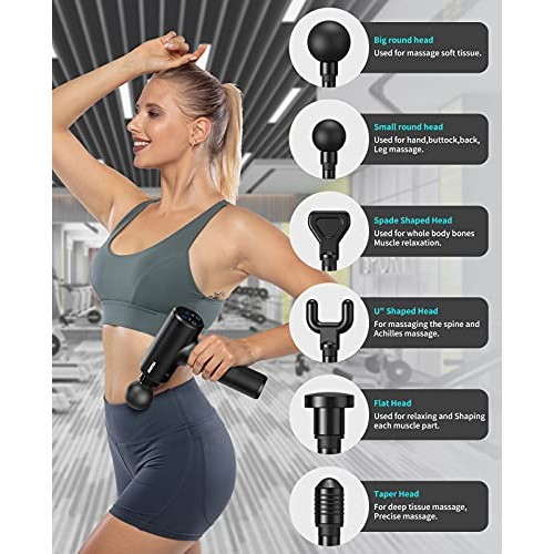 IOOKNA Massager Gun, Deep Tissue Percussion Massager for Pain Rel...
