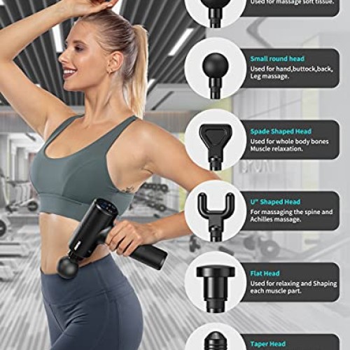 IOOKNA Massager Gun, Deep Tissue Percussion Massager for Pain Rel...
