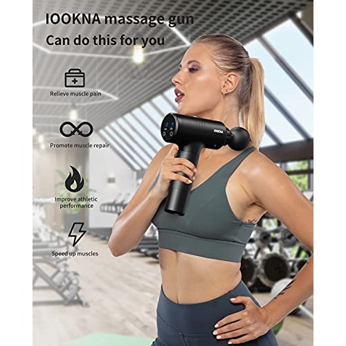 IOOKNA Massager Gun, Deep Tissue Percussion Massager for Pain Rel...