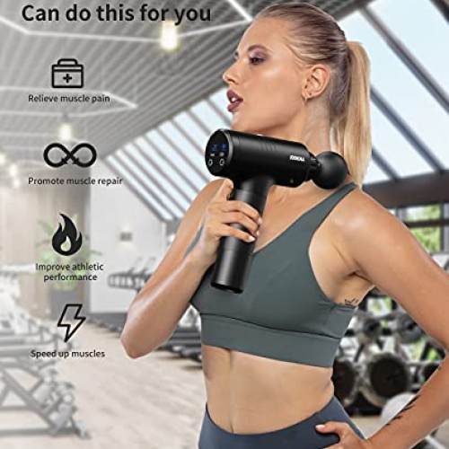 IOOKNA Massager Gun, Deep Tissue Percussion Massager for Pain Rel...