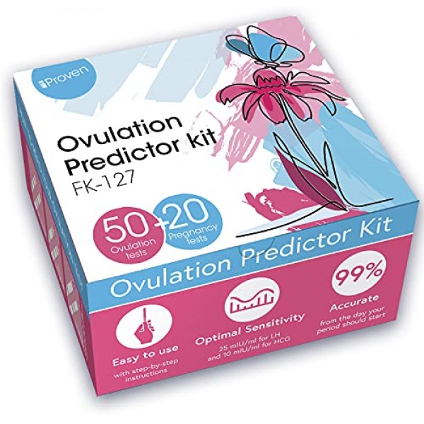 iProven Ovulation Predictor Kit - 50 LH Ovulation Test Strips and...