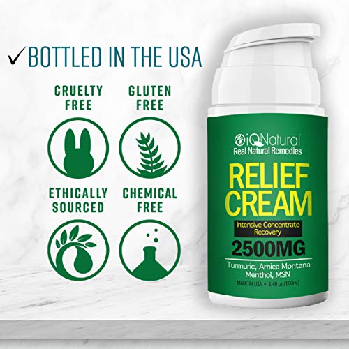 Arnica Pain Relief Cream - Natural Hemp Oil Extract Lotion for Jo...