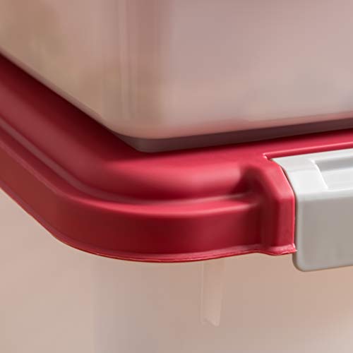 IRIS USA 3Piece Airtight Pet Food Container Combo, Red MP-8/MP-1/...