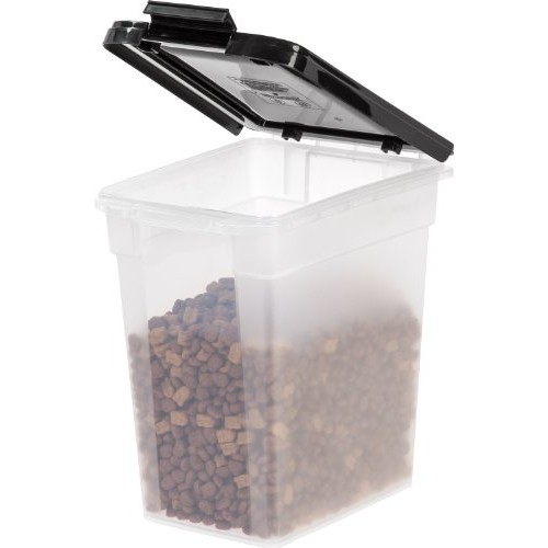 IRIS USA Airtight Pet Food Container and Food Scoop Combo, Navy M...