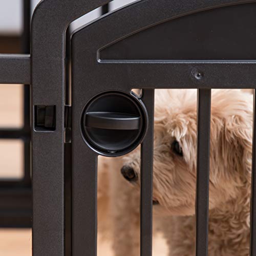 IRIS USA Ci-604E, Pet Playpen With Door, Black, 1 Pack, Black-R, ...