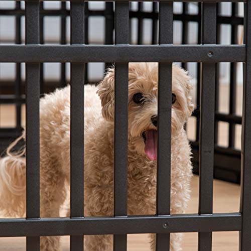 IRIS USA Ci-604E, Pet Playpen With Door, Black, 1 Pack, Black-R, ...