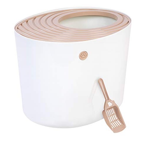 IRIS USA, Inc. IRIS USA Top Entry Cat Litter Box with Cat Litter ...