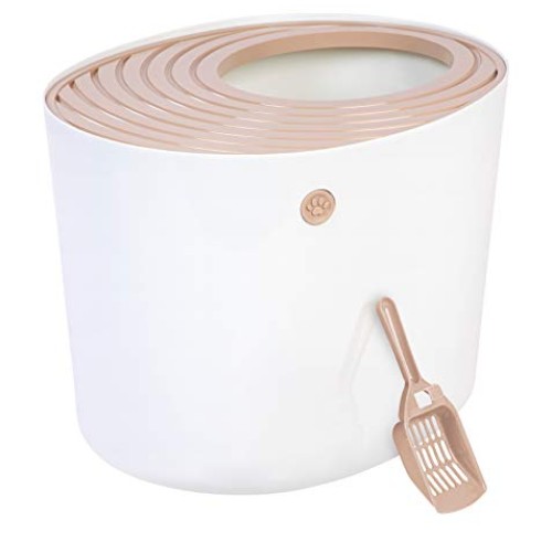 IRIS USA, Inc. IRIS USA Top Entry Cat Litter Box with Cat Litter ...