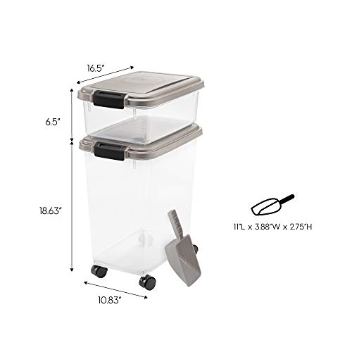 IRIS USA MP-8/MP-1/SCP-2, 3- Piece Airtight Pet Food Storage Cont...