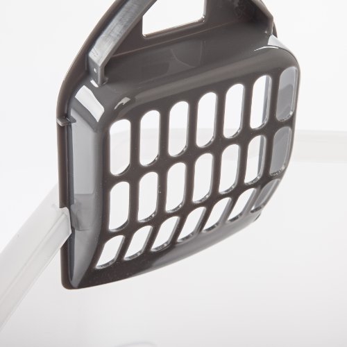 IRIS USA Open Top Cat Litter Box Kit with Shield and Scoop, Gray,...