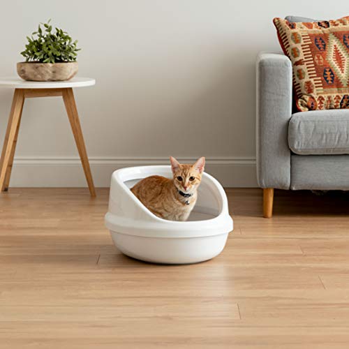 IRIS USA Pne-500H Large Shielded Litter Pan, White