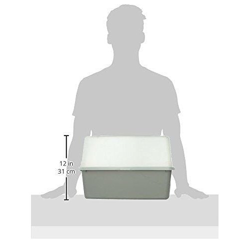 IRIS Clean Pet Cat Kitty Open Top Large Cats Litter Box with Shie...