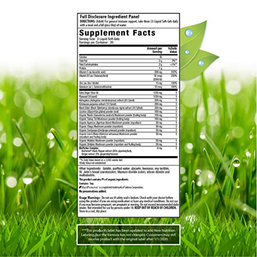 Irwin Naturals Pure Defense Mushroom-8 Powerful & Robust Immune S...