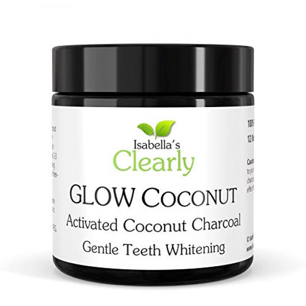 Clearly Glow Coconut, Teeth Whitening Activated Charcoal Powder |...