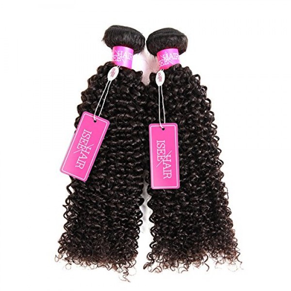 ISEE Hair 9A Grade Mongolian Kinky Curly Hair Extension Virgin Hu...