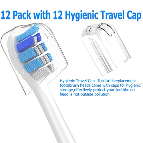 ITECHNIK 12Pack Replacement Brush Heads, Compatible with Phillips...