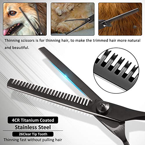 Iusmnur Stainless Steel Safety Round Tips Pet Grooming Scissors,6...