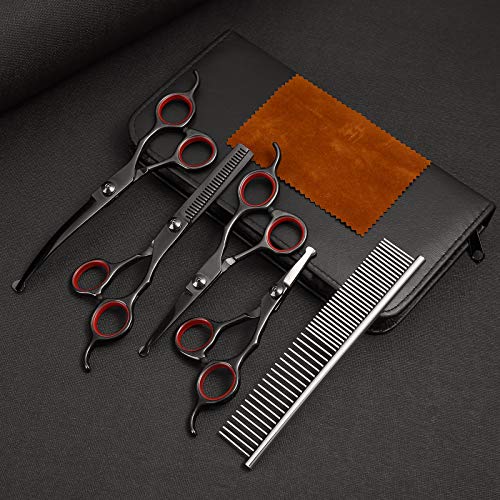 Iusmnur Stainless Steel Safety Round Tips Pet Grooming Scissors,6...