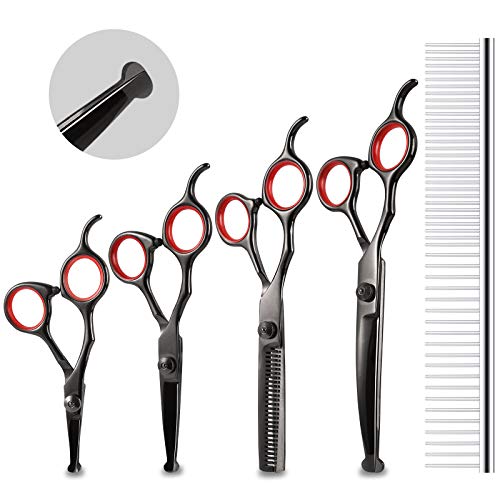 Iusmnur Stainless Steel Safety Round Tips Pet Grooming Scissors,6...