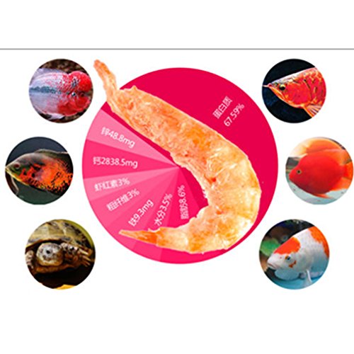 Jacksupermall 1200ml Turtle Food Freeze Dried Krill Aquarium Pond...