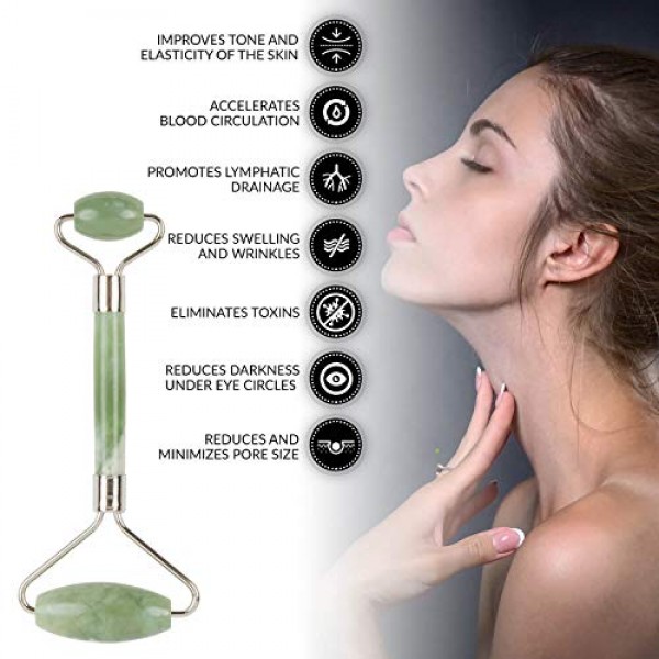 Sacred Weapon Jade Roller | Premium Face Roller Jade Massager | S...