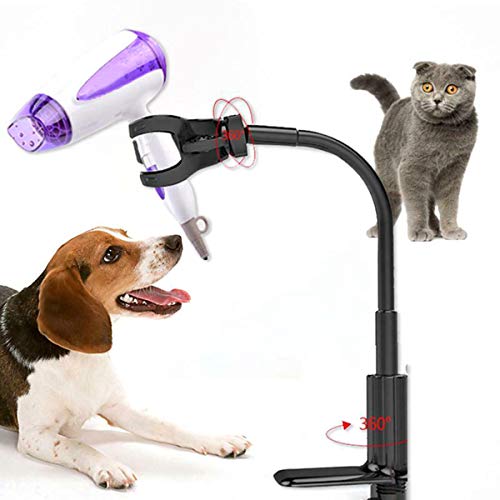 JANKE Hands-Free Pet Hair Dryer Holder 360 Degrees Rotatable Hair...