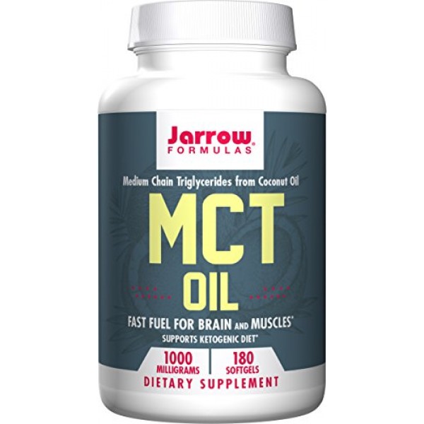 Jarrow Formulas MCT Oil Softgels, Supports Brain and Muscles, 100...