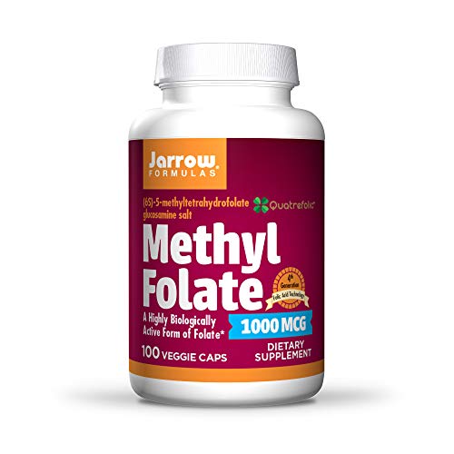 Jarrow Formulas Methyl Folate 1000 mcg - 100 Veggie Caps - Highly...