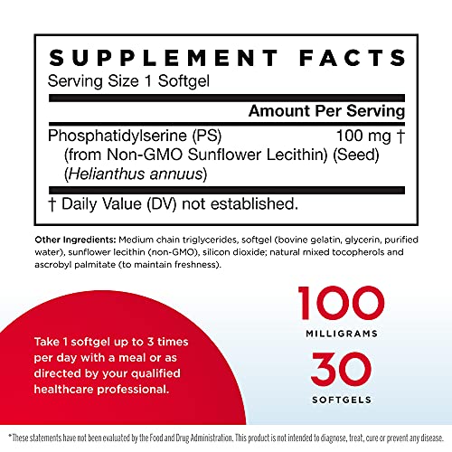 Jarrow Formulas PS 100-30 Softgels - 100 mg Phosphatidylserine P...