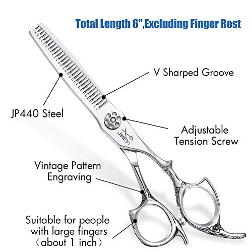 JASON 30 Teeth Thinning Scissors Haircut Blending Shears Hairdres...