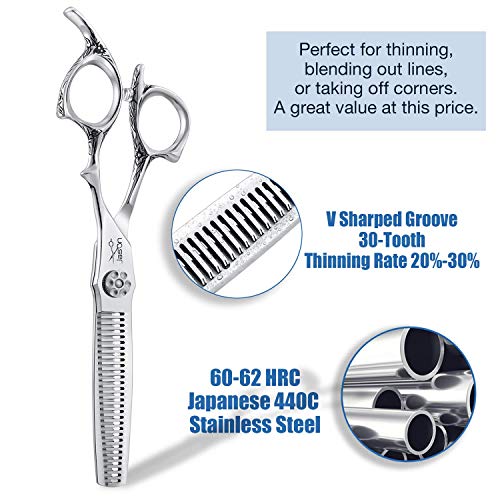 JASON 30 Teeth Thinning Scissors Haircut Blending Shears Hairdres...