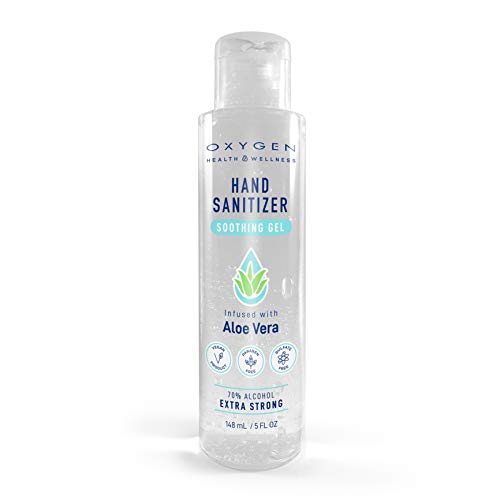 Hand Sanitizer Soothing Gel | Quick-Drying 5 oz Antibacterial Gel...