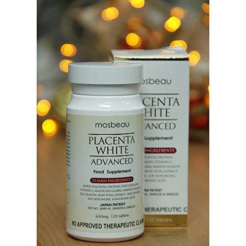 MOSBEAU PLACENTA WHITE ADVANCED TABLETS Skin whitening infused wi...