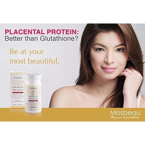 MOSBEAU PLACENTA WHITE ADVANCED TABLETS Skin whitening infused wi...