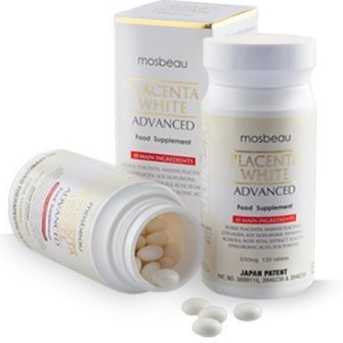 MOSBEAU PLACENTA WHITE ADVANCED TABLETS Skin whitening infused wi...