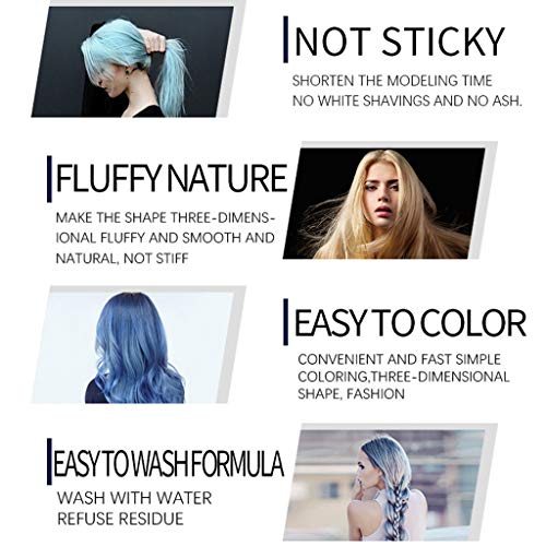 Jentouzz Hair Color Wax Unisex DIY Hair Dye Temporary Modeling Fa...