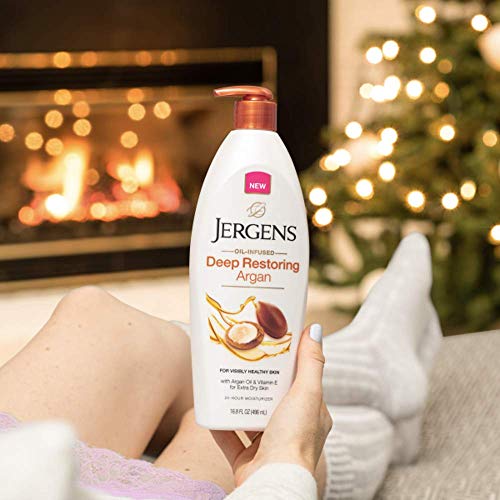 Jergens Deep Restoring Argan Oil Moisturizer, Soothing Body and H...