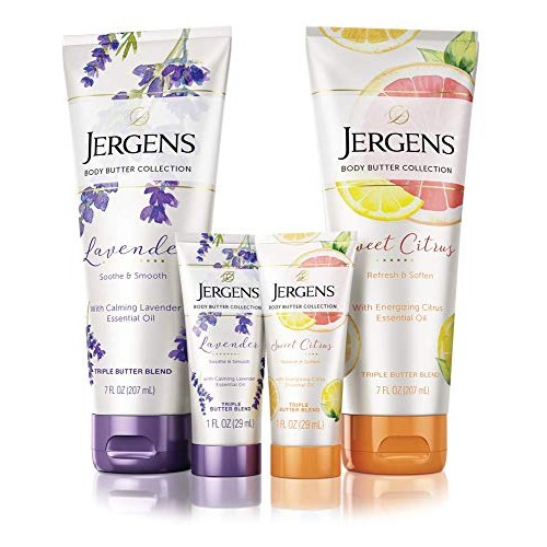 Jergens Lavender Body Butter Body and Hand Lotion, Moisturizer fo...