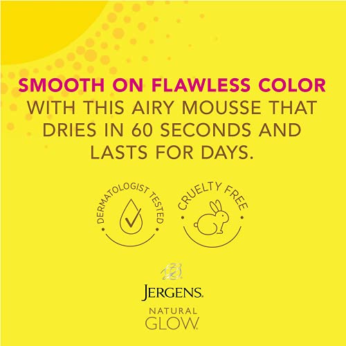Jergens Natural Glow Instant Sun Body Mousse, Self Tanner for Lig...