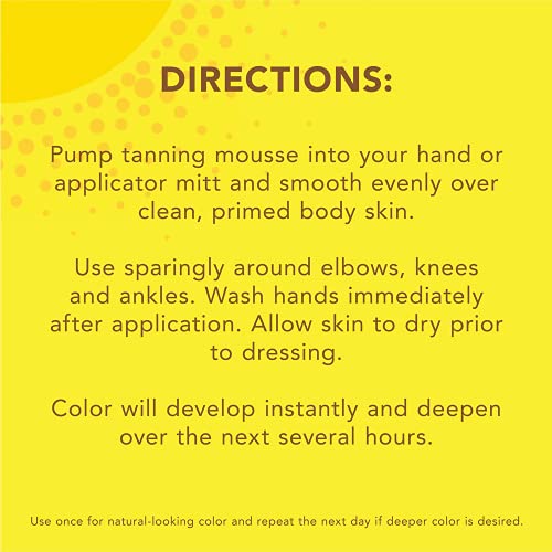 Jergens Natural Glow Instant Sun Body Mousse, Self Tanner for Lig...